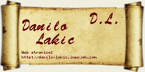 Danilo Lakić vizit kartica